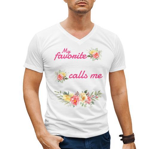 My Favorite Teacher Calls Me Mom Graduation Men's V-Neck T-Shirt - Best Gift Smart