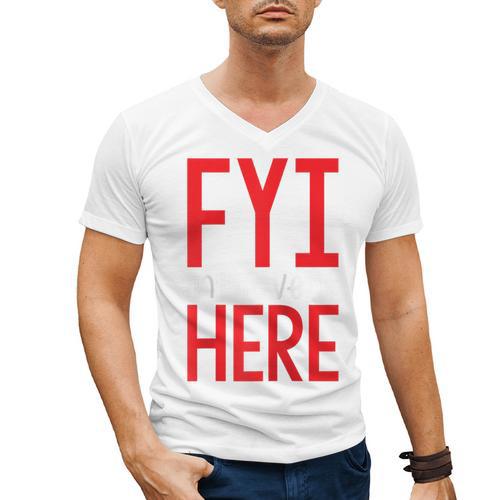 Fyi Introvert Here Raglan Baseball Tee Men's V-Neck T-Shirt - Raresse