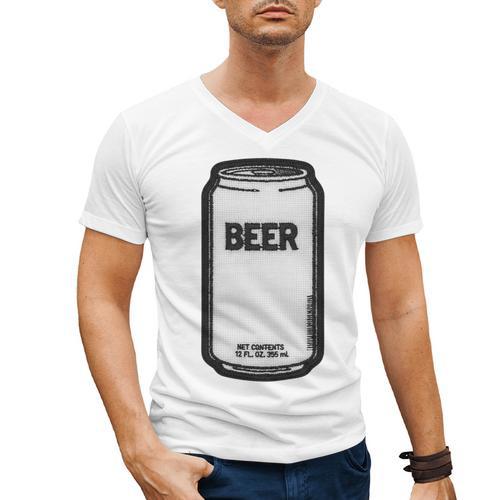 Generic Beer 1980s 80s Nostalgia Premium Tri-Blend Men's V-Neck T-Shirt - Figerry