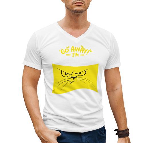 Go Away I'm Introverting Antisocial Shy Introvert Men's V-Neck T-Shirt - Raresse