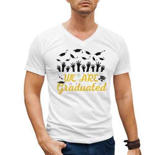 We Are Graduated Graduation Class Of 2025 Family Crew Men's V-Neck T-Shirt - Best Gift Smart