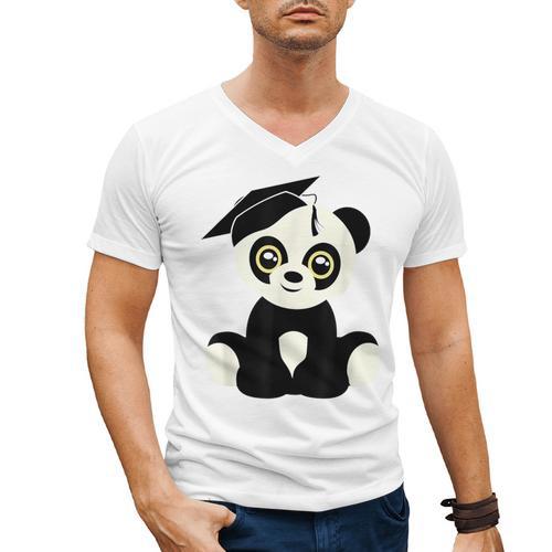 Graduation Panda Bear 2017 Graduate Graduation T-Sh Men's V-Neck T-Shirt - Best Gift Smart
