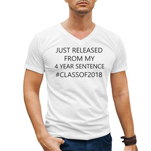 Highschool College Graduation Class Of 2018 Shirt Men's V-Neck T-Shirt - Best Gift Smart