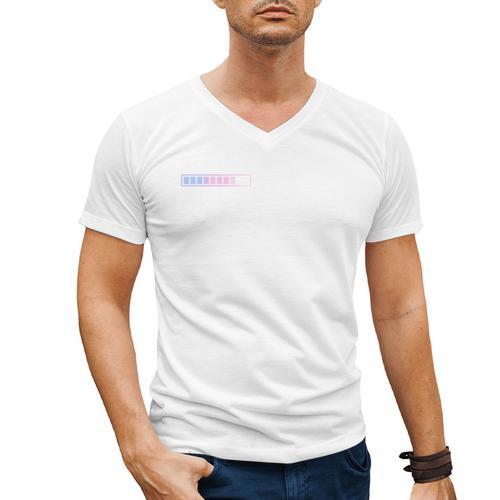 Hold On Let Me Overthink This Loading Anxiety Introvert Fun Men's V-Neck T-Shirt - Raresse