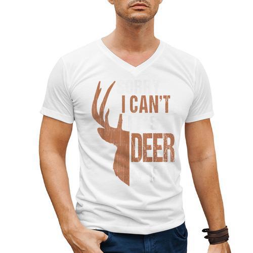 Hunting Sorry Deer Season Hunter Dad Father Day Men's V-Neck T-Shirt - Father's Day Fun