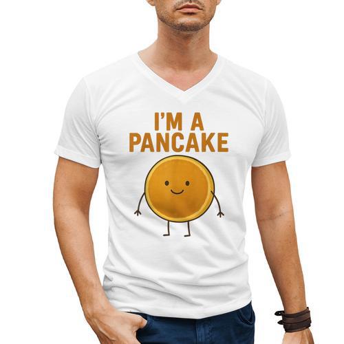 I’m a Pancake Meme For Nostalgia And Sci-Fi Fan Men's V-Neck T-Shirt - Figerry