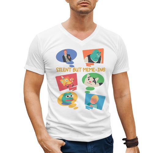 Introvert Anti People Antisocial Social Media Meme Lovers Men's V-Neck T-Shirt - Raresse