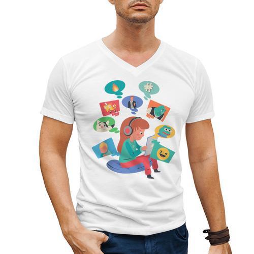 Introvert Meme Anti People Antisocial Meme Lovers Men's V-Neck T-Shirt - Raresse