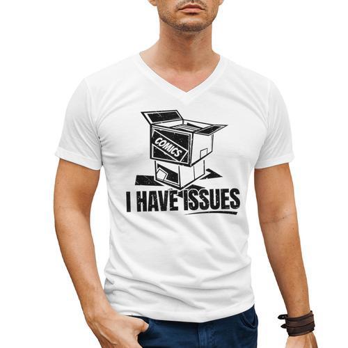 I Have Issues – Comic Book Collector Men's V-Neck T-Shirt - Bookorys CA