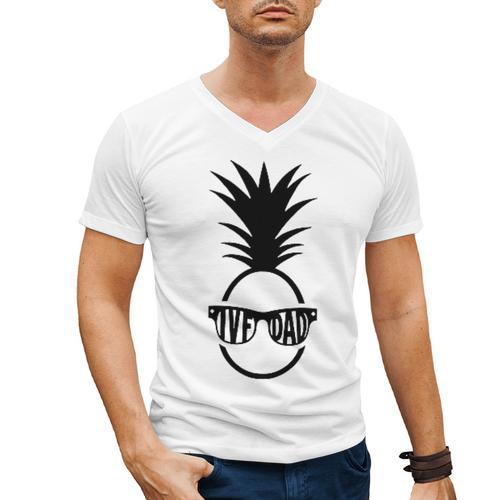 IVF DAD Pineapple Transfer Day Retrieval Day Infertility Men's V-Neck T-Shirt - Father's Day Fun