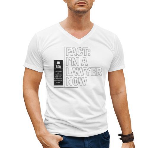 JD ESQ Law Graduate Fact I’m a Lawyer Now Graduation Men's V-Neck T-Shirt - Best Gift Smart
