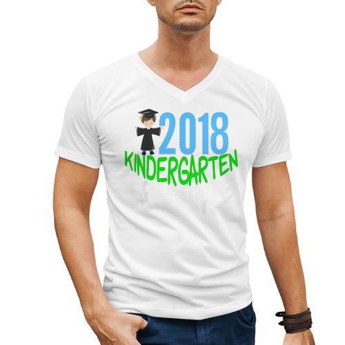 Kids 2018 Kindergarten Graduation Men's V-Neck T-Shirt - Best Gift Smart