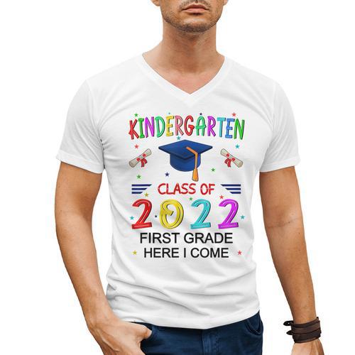 Kindergarten Graduation Class Of 2022 1st Grade Here I Come Men's V-Neck T-Shirt - Best Gift Smart
