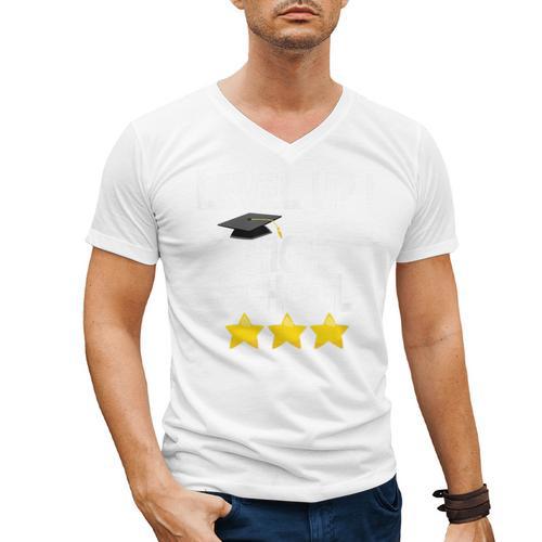 Level Up High School 8th Grade Graduation T-Shirt Men's V-Neck T-Shirt - Best Gift Smart