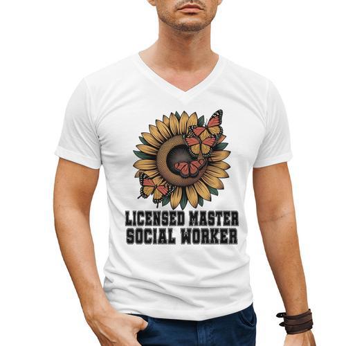 Licensed Masters Social Work Worker LMSW Graduation 2026 Men's V-Neck T-Shirt - Best Gift Smart