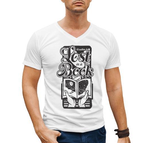 Lost In a Book Men's V-Neck T-Shirt - Bookorys DE