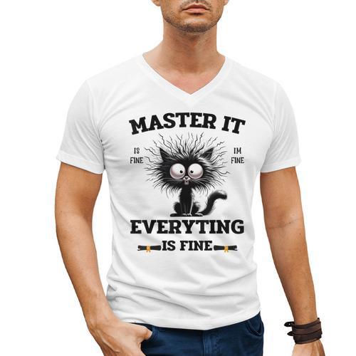 Masters Mastered It Graduate Master Degree Graduation Men's V-Neck T-Shirt - Best Gift Smart
