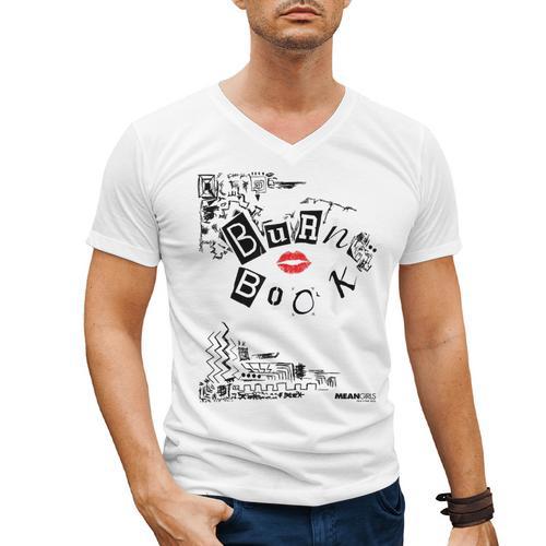 Mean Girls Burn Book Cover Art Men's V-Neck T-Shirt - Bookorys DE