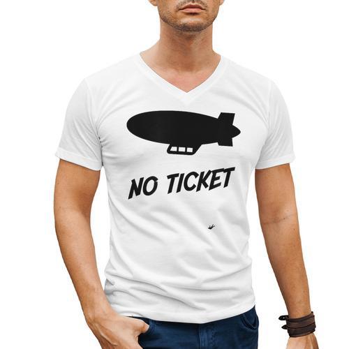 No Ticket Jones 80's Nostalgia Men's V-Neck T-Shirt - Figerry