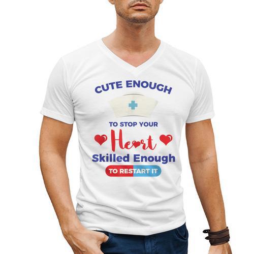 Nurse Tshirt Graduation Nursing School Birthday Men's V-Neck T-Shirt - Best Gift Smart