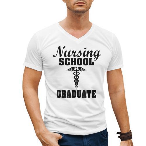 Nursing School Graduate Nurse Graduation Medical T-Shirt Men's V-Neck T-Shirt - Best Gift Smart
