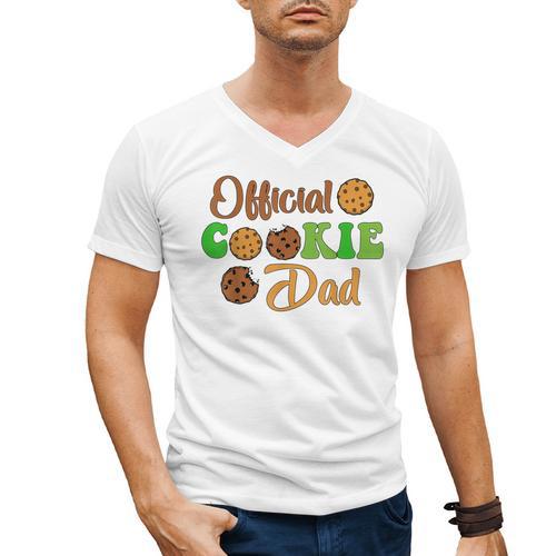 Official Cookie Dad Scout For Girls Cookie Dealer Men's V-Neck T-Shirt - Father's Day Fun