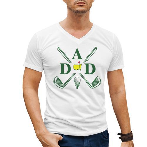 Par Dad Golf Matching Golfing Quote Party Pocket Men's V-Neck T-Shirt - Father's Day Fun