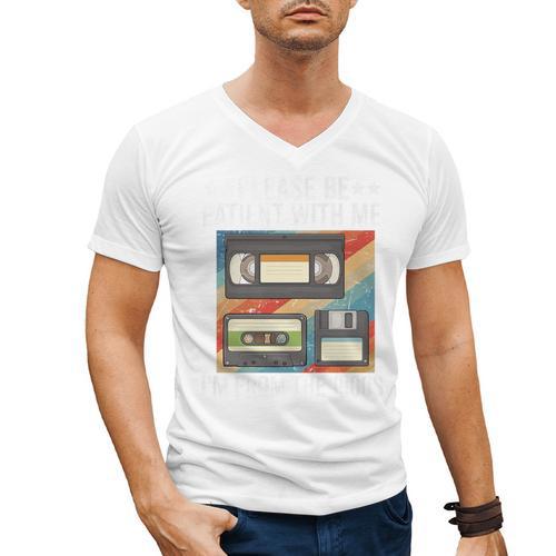 Be Patient With Me I'm From The 1900s Premium Men's V-Neck T-Shirt - Figerry