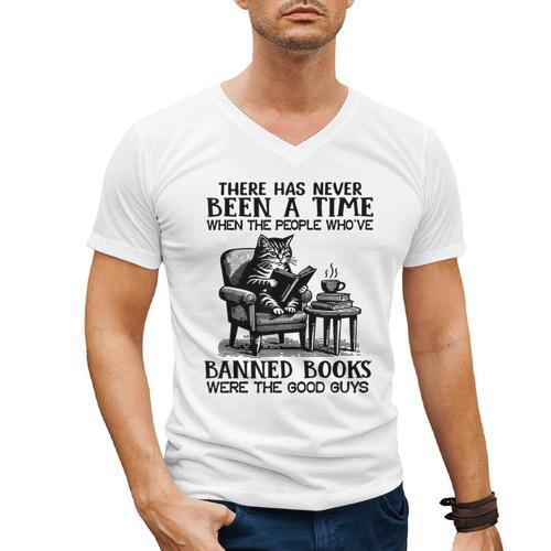 The People Who'Ve Banned Books Were The Good Guys Men's V-Neck T-Shirt - Bookorys