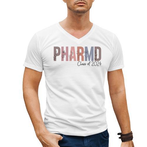 Pharmacist Graduation PharmD Class Of 2024 Pharmacy Grad Men's V-Neck T-Shirt - Best Gift Smart
