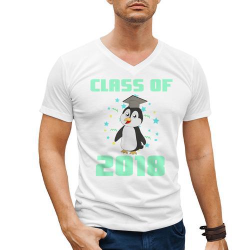 Pinguin Class 2018 Shirt Graduation Kids Graduate Men's V-Neck T-Shirt - Best Gift Smart