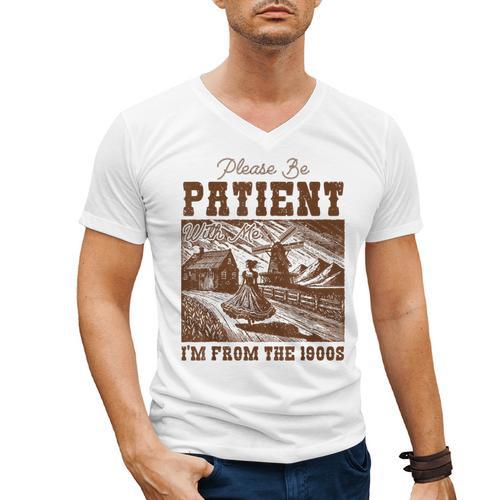 Please Be Patient With Me I'm From The 1900s Country Girl Men's V-Neck T-Shirt - Figerry