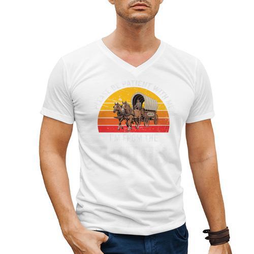 Please Be Patient With Me I'm From The 1900s Premium Men's V-Neck T-Shirt - Figerry