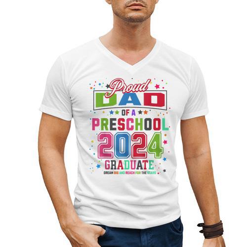 Pre School Graduation Idea For Dad & Preschool Graduation Men's V-Neck T-Shirt - Best Gift Smart