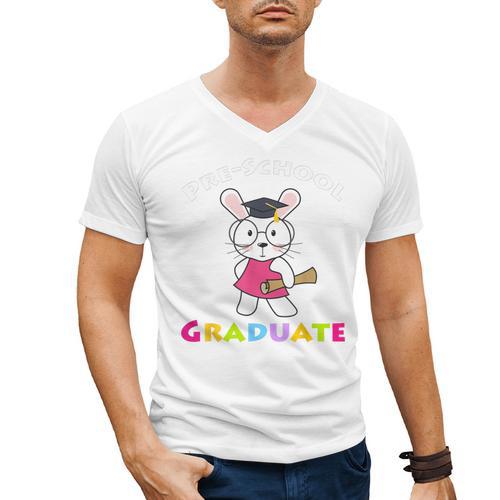 Preschool Graduate Kids T Shirt Pre-K Graduation Men's V-Neck T-Shirt - Best Gift Smart