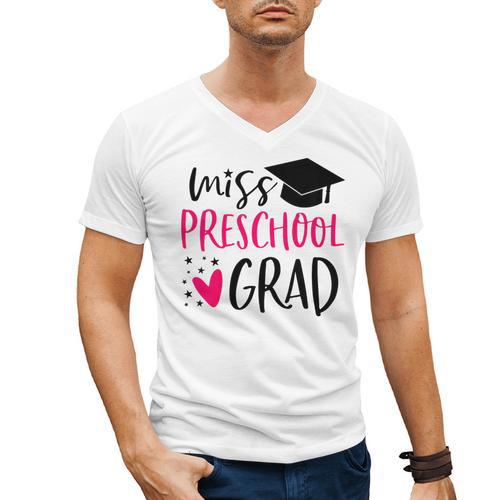 Preschool Graduation Shirt For Girl 2019 Miss Preschool Grad Men's V-Neck T-Shirt - Best Gift Smart