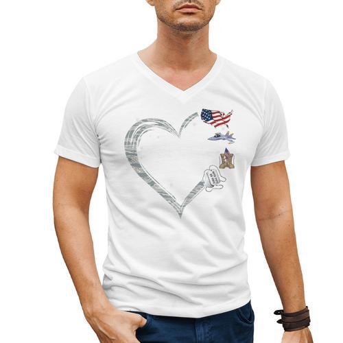Proud Air Force Grandma Air Force Graduation Grandma USAF Men's V-Neck T-Shirt - Best Gift Smart