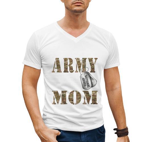Proud Army National Guard Mom National Guard Graduation Men's V-Neck T-Shirt - Best Gift Smart