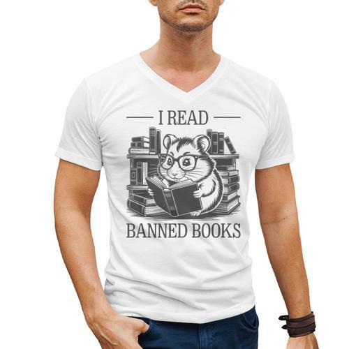 I Read Banned Books Men's V-Neck T-Shirt - Bookorys