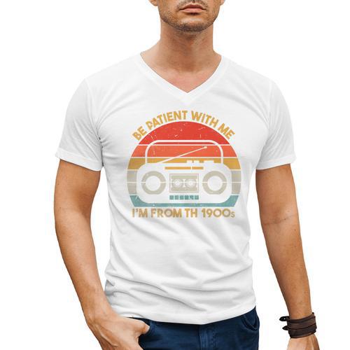 Retro Be Patient With Me I'm From The 1900s Premium Men's V-Neck T-Shirt - Figerry