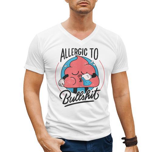 Retro Toon Introvert Sarcasm Anti-Social Nihilism Men's V-Neck T-Shirt - Raresse