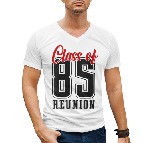 Reunion 1985 Matching Graduation High School Class Of 1985 Men's V-Neck T-Shirt - Best Gift Smart