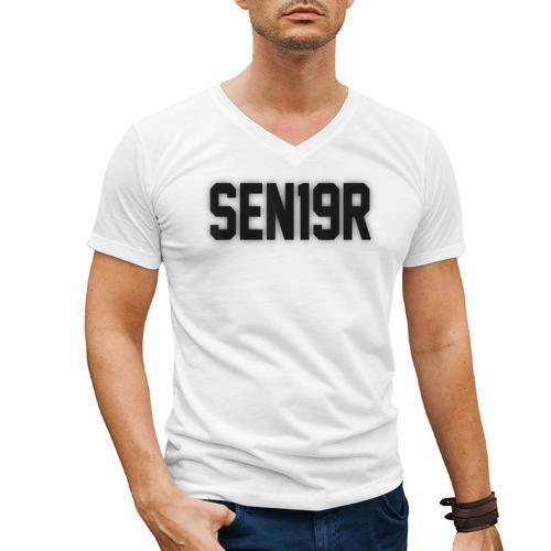 SEN19R Senior 2019 High School Graduation Party T-Shirt Men's V-Neck T-Shirt - Best Gift Smart