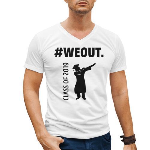 Senior 2019 Grad College High School Graduation Men's V-Neck T-Shirt - Best Gift Smart