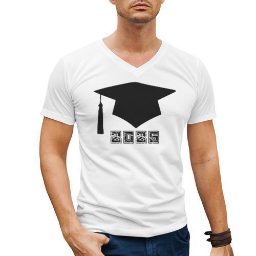 SENIOR 2025 Cute Graduation Class Of 2025 Graduate Men's V-Neck T-Shirt - Best Gift Smart
