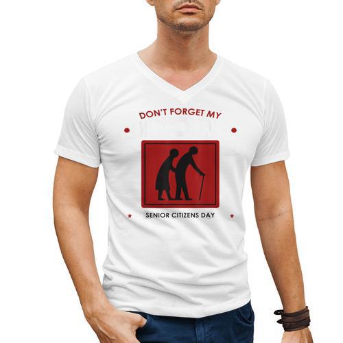 SENIOR CITIZENS DAY Don't Forget My DISCOUNT Graduation Day Men's V-Neck T-Shirt - Best Gift Smart