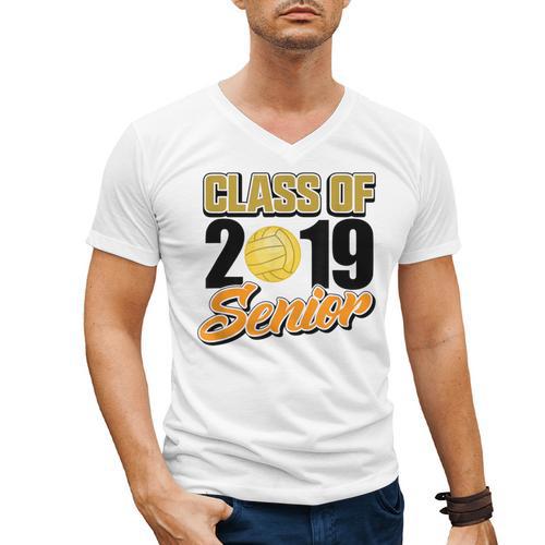 Senior Class Of 2019 Tshirt Graduation School Volleyball Men's V-Neck T-Shirt - Best Gift Smart