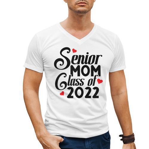 Senior Class Of 2022 School Graduation Mom Men's V-Neck T-Shirt - Best Gift Smart