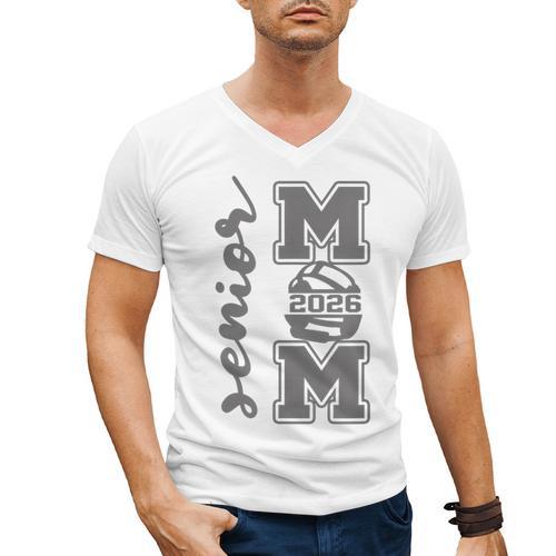 Senior Mom 2026 Wrestling Athlete Proud Parent Graduation Men's V-Neck T-Shirt - Best Gift Smart