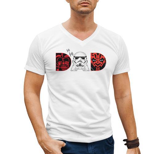 Star Wars Darth Vader Darth Maul Dad Father's Day Birthday Men's V-Neck T-Shirt - Father's Day Fun